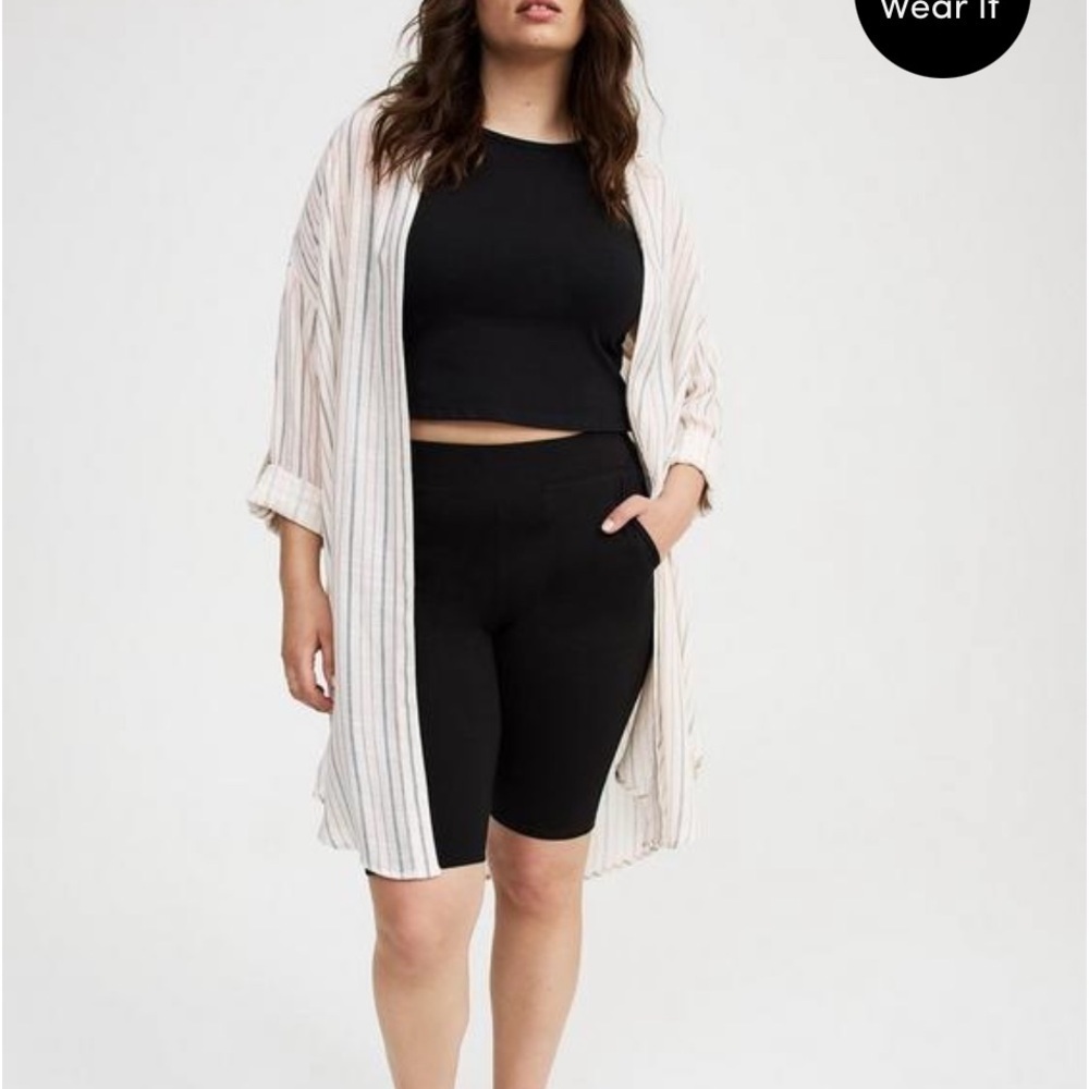 Torrid Black High-Waisted Biker Shorts